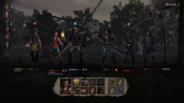 Combat against a zombie pack